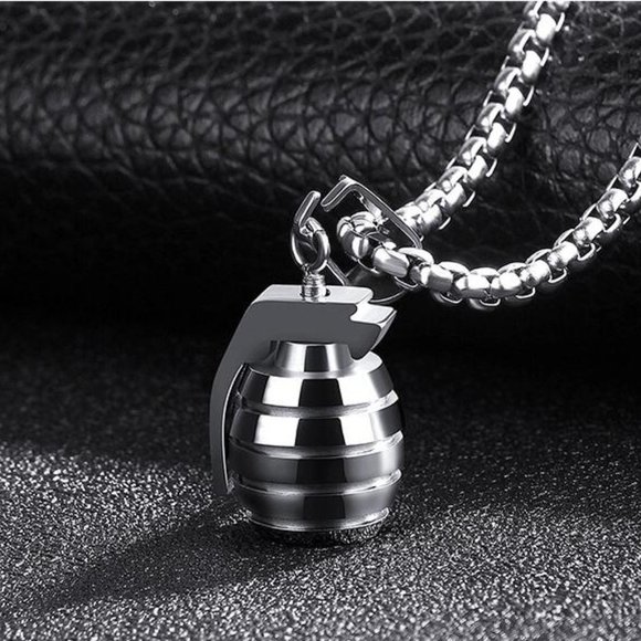 ❤️Custom Unique Hand Grenades Necklace , N90201P115 - Picture 5 of 6
